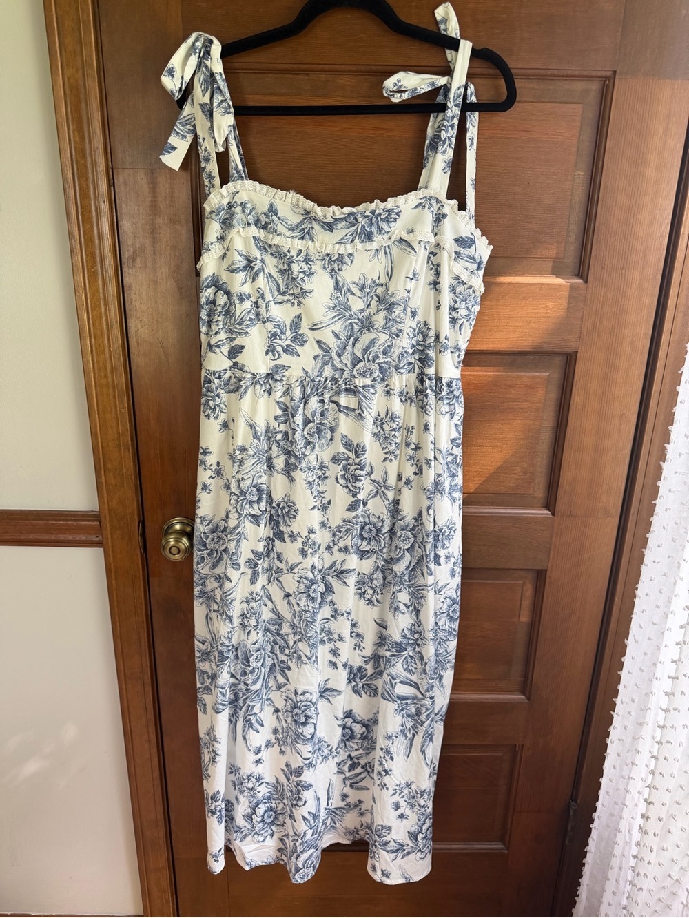 Altard State Blue Toile Print Midi Dress